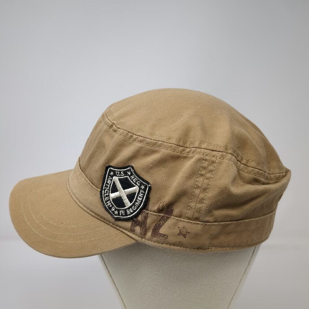 Old Navy Army Cap Brown Xl Cotton Side Patch Shield Logo Regiment Military Hat View 3